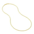 thumbnail image 2 of 14K Yellow Gold Women's 24" 2.30mm Diamond Cut Rope Chain Necklace, 2 of 4
