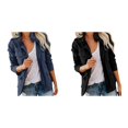 thumbnail image 1 of (2-Pack) Rinsvye Women Workwear Denim Jacket W156 Zipper And Snap Button Closure Utility Style Jacket With Multiple Pockets Durable Fabric For All Seasons Wear, 1 of 7
