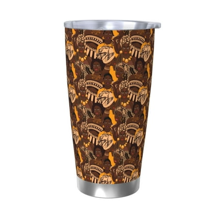 

Susaid Beautiful Ethnic African Women Print 20oz Car Cup Insulated Coffee Cup Fully Spill Proof Travel Coffee Mug Stainless Steel Tumbler for Work Home Outdoor Car-Without Straw