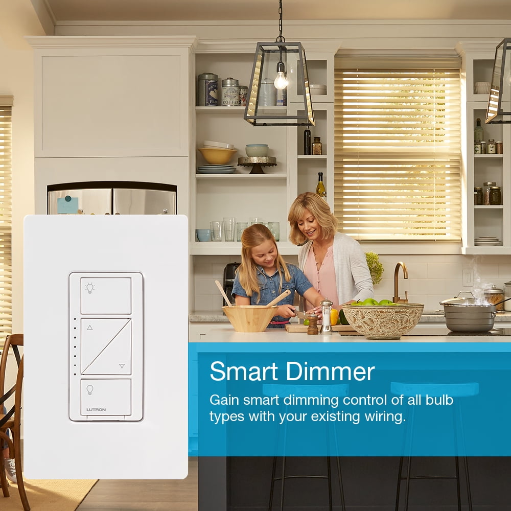 Lutron caseta wireless smart lighting dimmer switch and remote kit for wall and ceiling lights sale white