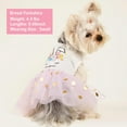 thumbnail image 2 of Dog Dress, Rabbit Pet Dog Outfit, Polka Dots Lace Tutu Dog Clothes for Small Dogs Girl, Cat Apparel, Pink, 2 of 6