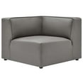 thumbnail image 4 of Sectional Sofa Set, Faux Vegan Leather, Grey Gray, Modern Contemporary Urban Design, Living Lounge Room Hotel Lobby Hospitality, 4 of 10