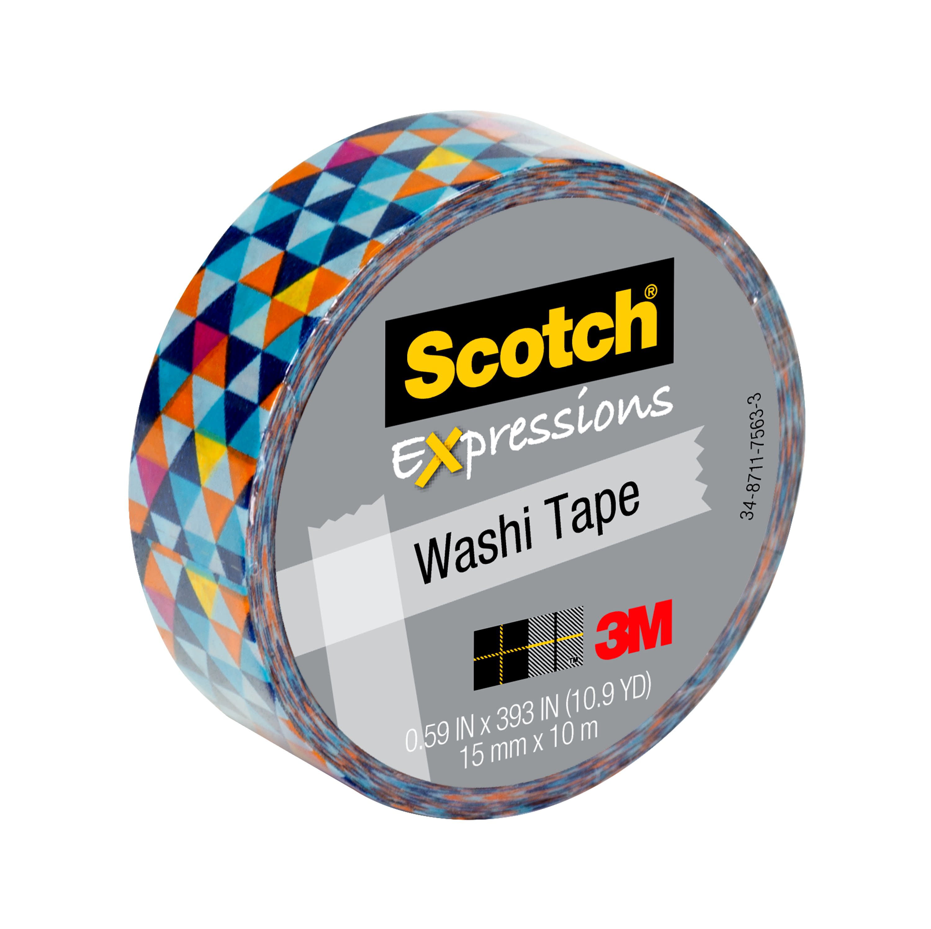 Scotch Expressions Washi Tape, 3 Rolls, Assorted Sizes, Great for  Decorating and Crafts (C1017-3-P10)