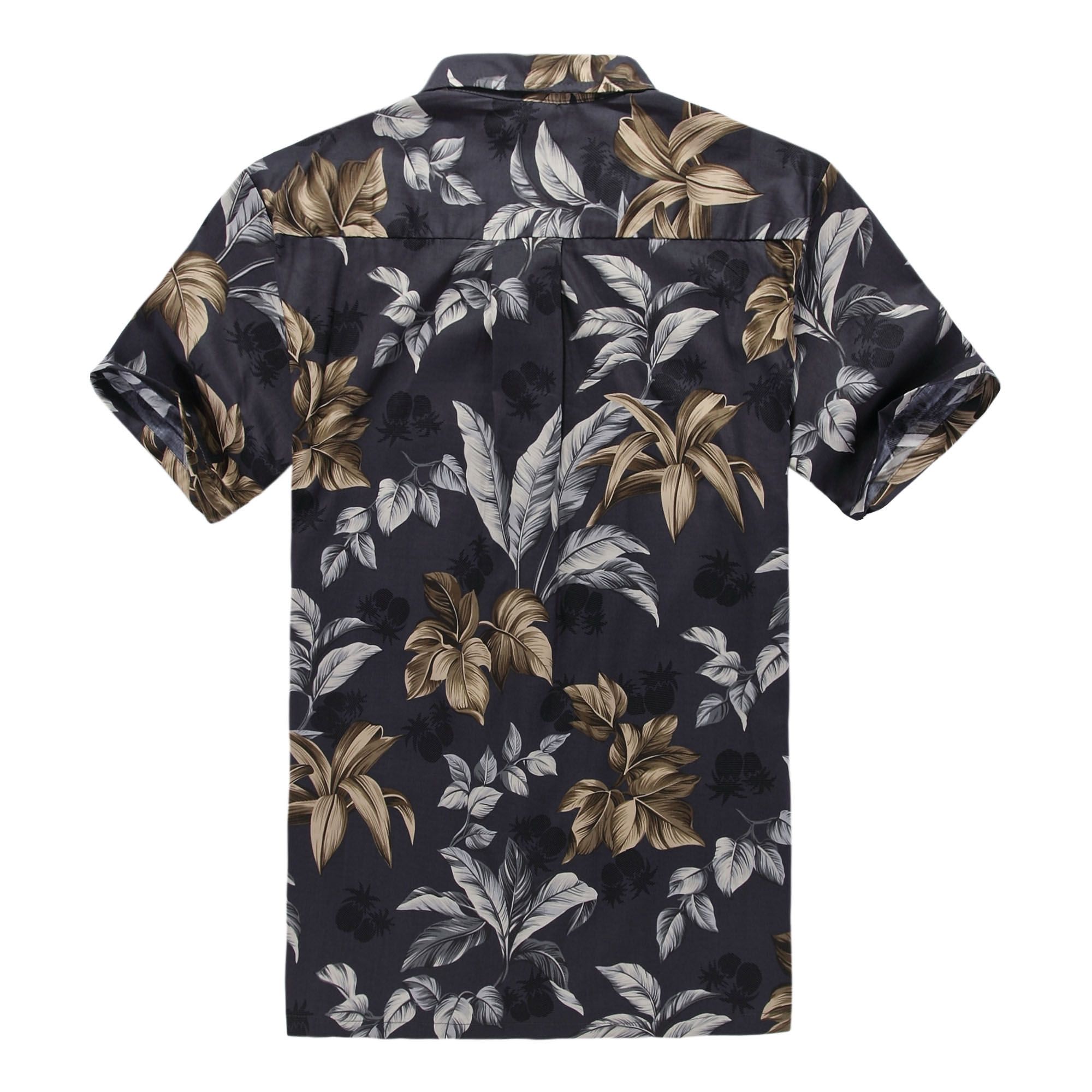 Black and gold hawaiian shirt Clearance