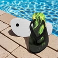 thumbnail image 3 of Psesaysky Boys Girls Flip Flops Green Flame Print Child Summer Slip-on Thong Sandals Beach Pool Water Shoes(Little/Big Kid) Size 3, 3 of 7