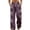 Purple, variant on Bxsruta Mens Casual Loose Pants Drawstring Trousers Bohemian Style Wide Leg Bottoms