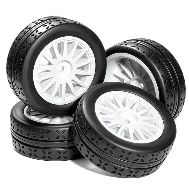 Neumáticos RC Crawler de 2,7" Antideslizantes para Barro, Neumáticos Sligers, Neumáticos de Goma Resistentes para RC 1/10 para 10303 Blancos