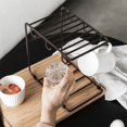 thumbnail image 4 of Double-Layer Cup Draining Rack, Sturdy Metal Mug and Glass Organizer Shelf for Kitchen Countertops, Non-Slip Feet and Compact Space-Saving Design, 4 of 6