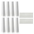 thumbnail image 2 of Pebbuoy 8Pcs Aluminum Outside Siding Corner Caps Rustproof Corrosion Resistant High Strength Smooth Siding Aluminum Corner Trim Corner Caps, 2 of 7