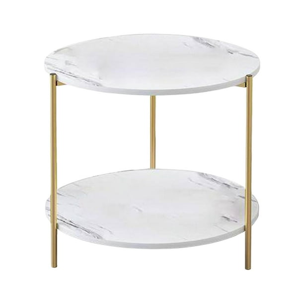 Mesa de centro, mueble de mesa, mesa pequeña para oficina, decoración del hogar, sala de estar Redondo blanco