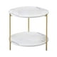 thumbnail image 1 of Mesa de centro, mueble de mesa, mesa pequeña para oficina, decoración del hogar, sala de estar Redondo blanco, 1 of 9