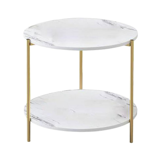 Mesa de centro, mueble de mesa, mesa pequeña para oficina, decoración del hogar, sala de estar Redondo blanco