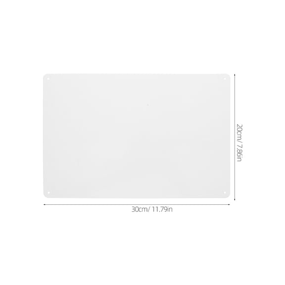 NICEXMAS Sturdy White Iron Blank Metal Tin Sign for Sublimation and Custom Engraving