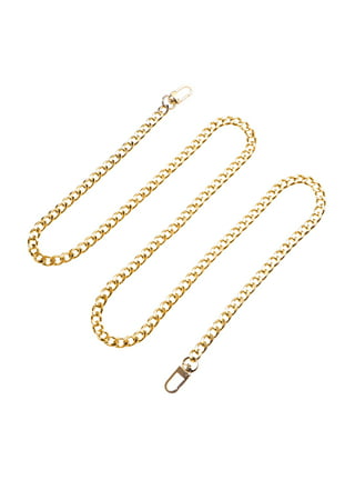 OAikor Metal Flat Chunky Chain Strap Replacement for Purse Shoulder Bag Handbag Straps Accessory 43 110 cm with Metal Buckles(Copper Golden)