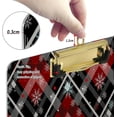 thumbnail image 3 of Coolnut Black and White Plaid with Snowflake 12.5"x9" Clipboard, Acrylic Fashion Letter A4 Size Clipboards with Metal Clip for Office School -12.5x9in, 3 of 7