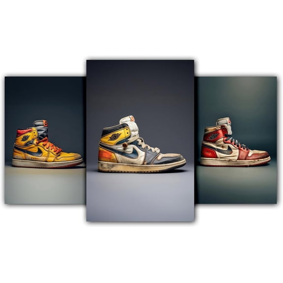 Sneaker Canvas Posters Unframed Michael Jordan Hypebeast Sneaker Room Decor Shoes for Teens Boys Mens Room Decor 3 Pack 30x45cm