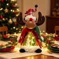 thumbnail image 7 of WWV Exquisite Lighted Christmas Glowing Figurine Set Santa Snowman Reindeer with Warm LED Mini Scene Table Decor for Home Party Mantel Shelf Holiday Display Gift for Mom Wife Girls, 7 of 7