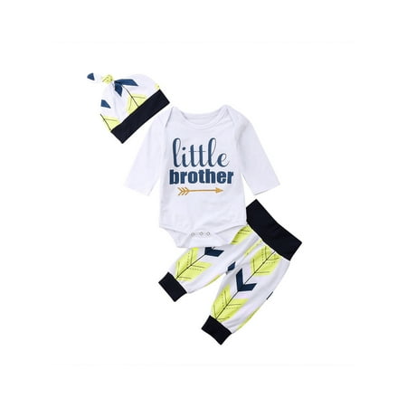 

Lieserram Newborn Infant Baby Boys Romper Jumpsuit Bodysuit +Long Pants Outfits Set Fit For 3 6 9 12 18 24 Months