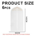 thumbnail image 2 of Laklulu Garment Bags for Hanging Clothes, 6 PCs Clear Garment Bag, Dustproof Suit Bag, Zippered Garment Covers for Closet Storage and Travel, 2 of 6