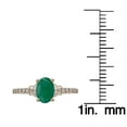 thumbnail image 3 of 10k Yellow Gold Oval Emerald and Diamond Ring, 3 of 5