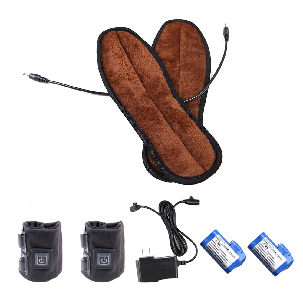 KANGYUANSHUAI Electric Heated Insoles Winter Foot Warmers Heater