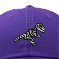 thumbnail image 2 of Dalix Fossil Embroidered Dinosaur T Rex Cotton Dad Hat Baseball Cap Adjustable Mens in Purple, 2 of 5