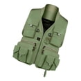 thumbnail image 4 of Chaleco de viaje para adultos, bolsillos para exteriores, chaleco de pesca utilitario para fotos, tamaño opcional y XXL verde Zulema Chaleco de pesca para hombres, 4 of 8