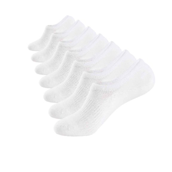 TELOLY 6Pairs Womens Socks,No Show Socks,Low Cut Socks,Slip On Sneakers,Invisible Socks,Polyester,White