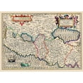thumbnail image 2 of Mercator 24x19 Gold Ornate Wood Framed with Double Matting Museum Art Print Titled - Palestine Israel - Mercator 1630, 2 of 4