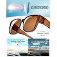 thumbnail image 3 of Polarized Fit Over Sunglasses for Men Women, UV400 Over Glasses Sunglasses, Lightweight 24g TR90 Oversize Fitover for Driving Fishing, 3 of 7