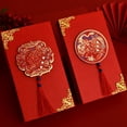 thumbnail image 3 of Sobre rojo de alta gama modificado, sobre rojo de diez mil yuanes, caja de dinero de regalo creativa para bodas, suministros para bodas, sello de regalo, 3 of 5