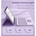 thumbnail image 5 of Detachable Bluetooth Keyboard Case with Multi-Touch Trackpad & 2.4G Wireless Mouse for 2025 Lenovo Idea Tab Plus 12.1" / Tab K12, Round Keys,Lavender, 5 of 7