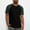 Black, variant on Dianli Summer Fitness Men's Two-Tone Pullover Sports T-Shirt Pajama Short Sleeve Round Neck Breathable Quick-Dry Cotton-Blend Casual Loungewear Top Summer Fitness