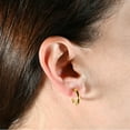 thumbnail image 4 of Pompeii 14k Yellow Gold 3mm Small Women's Hoop Earrings .5"  Tall 1 grams (,), 4 of 6