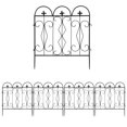 thumbnail image 4 of Wisfor 5 Panels Decorative Garden Fence Rustproof Black Patio Yard Metal Barrier, 27.2x26.3 inch, 4 of 11