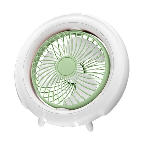 Ventilador de circulación multifunción con luz nocturna y soporte colgante inteligente con cabezal oscilante automático