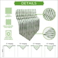 thumbnail image 5 of Green Stripes Table Runner Linen Burlap Table Runner 70 Inches Long Farmhouse Modern Abstract Art Dresser Scarves for Kitchen Island Coffee Dining Room Party Wedding Banquet Holiday Decor 13"x70", 5 of 8