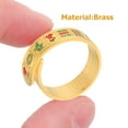 thumbnail image 3 of WEUVEB Anillo Mahjong Dorado Para Símbolo De Riqueza Y Tradicional, 3 of 8