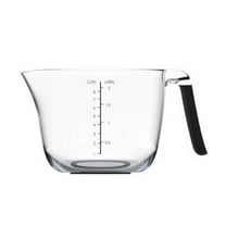 KitchenAid Universal 8 Cup Clear Plastic Batter Mixing Bowl Black Handle