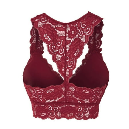 

New Women Plus Size Vest Crop Wire Free Bra Lingerie V-Neck Underwear S-3XL