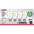 thumbnail image 3 of SATCO S12437 A19 LED Light Bulbs 10.5W 120V 3000K E26 Medium Base Dimmable (4 Pack), 3 of 9