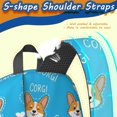 thumbnail image 5 of Corgi and Text Blue Pattern 17" School Backpacks for Teens,Waterproof Oxford Fabric,S-Shape Padded Straps for School,Travel,Hiking,Camping, 5 of 6