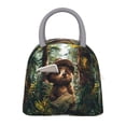 thumbnail image 1 of Easygdp Jungle Hat Bear Bolsa de Almuerzo Insulada Grande, Forro de Aluminio, Diseño Espacioso, a Prueba de Fugas, Ideal para Trabajo, Picnics, Viajes y Actividades al Aire Libre, 1 of 6