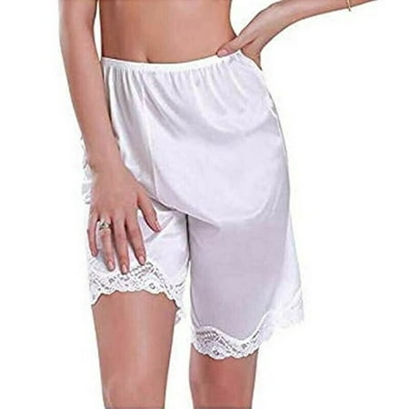 

Summer Women s Midi Trouser Pants Soft Solid Lace Half Slip Women Sleepwear