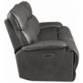 thumbnail image 5 of Coaster Company Stanford Collection Bluetooth Power Reclining Sofa with Remote Control, Charcoal, 5 of 7