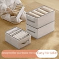 thumbnail image 3 of Caja de almacenamiento de ropa para el hogar, armario de dormitorio, caja de acabado para ropa y pantalones, cajón plegable, caja divisora de tela, 3 of 5