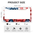 thumbnail image 3 of License Plate Frame Stars And Stripes American Flag Truck License Plate Cover Frame 2 Pcs Set Patriotic July 4th Quality Aluminum License Plate Cover for Women Men Auto Decoration Hardware, 3 of 6