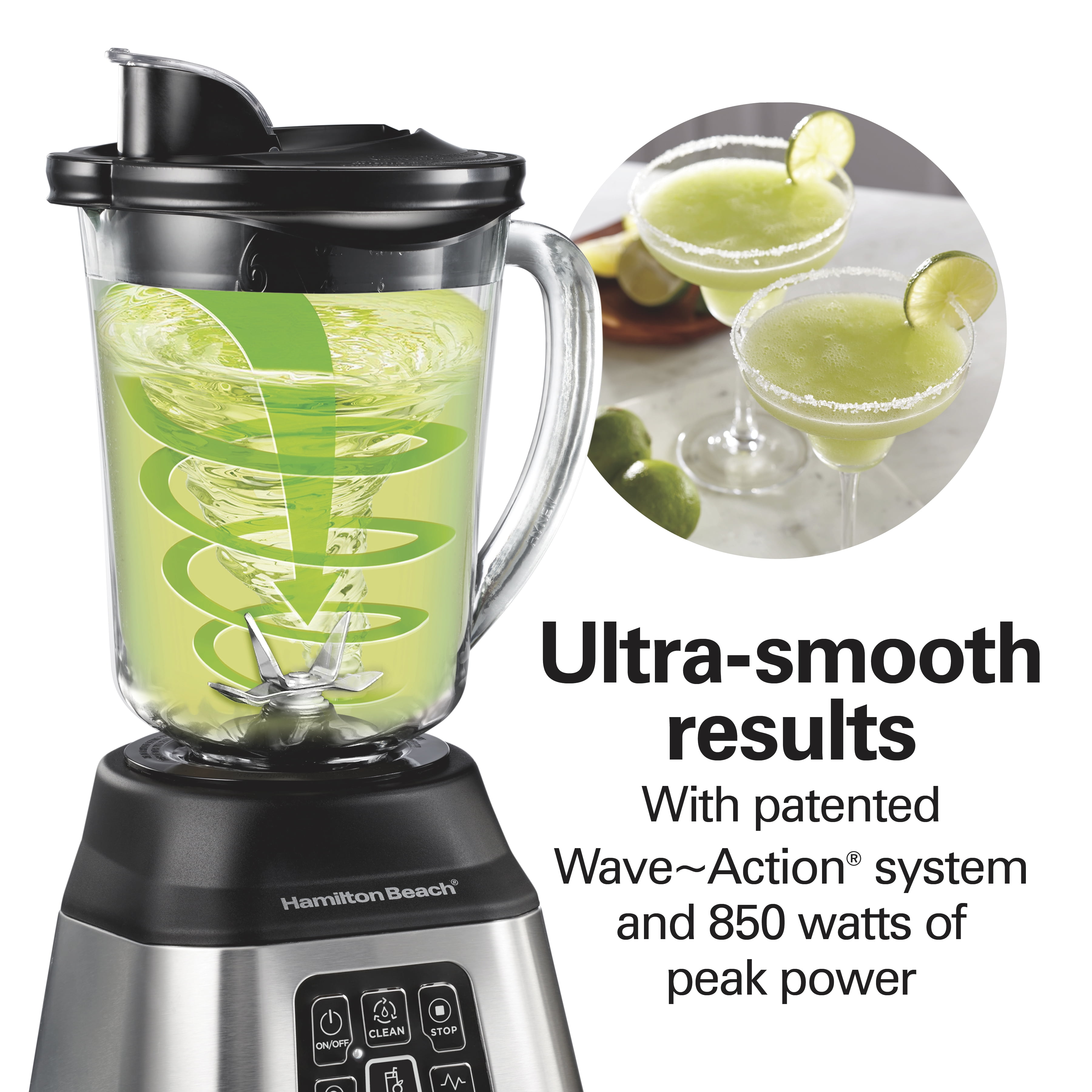 Hamilton Beach Smoothie Smart Blender, 48 Oz. Glass Jar, (56202)