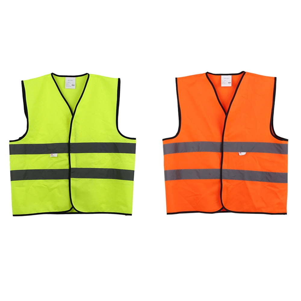 V/élo XL Avertissement Gilet r/éfl/échissant V/êtements de travail Haute visibilit/é Jour Nuit Gilet de protection pour la s/écurit/é routi/ère Jaune