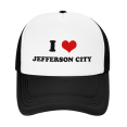 thumbnail image 2 of I Heart Jefferson City US Cities Love Funny Trucker Hat Mesh Cap Unisex, 2 of 5